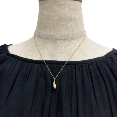 【TIFFANY&Co./ティファニー】 ティアドロップ ペレッティ ネックレス K18ゴールド 18金 5.0g 41.5cm レディース【中古】【真子質店】【GD】【MiSI】
