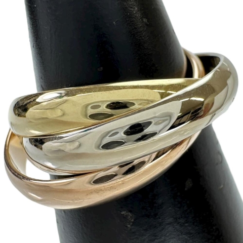 13号【CARTIER/カルティエ】 リング・指輪 トリニティ K18ゴールド 18金/YG/WG/PG 8.2g 53 レディース【中古】【真子質店】【GD】【IDMoK】