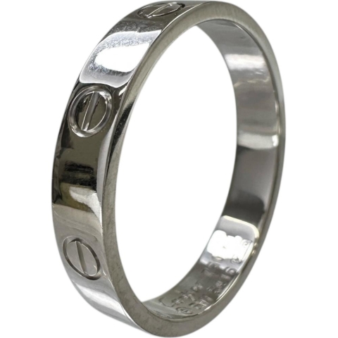 21号【CARTIER/カルティエ】 リング・指輪 ミニラブリング K18WGホワイトゴールド 18金 5.4g 61 レディース【中古】【真子質店】【GD】【SIMa】