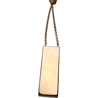 【GUCCI/グッチ】 ロゴプレート ピンクサファイア ネックレス K18PGピンクゴールド 18金 7.1g 38・40・42cm レディース【中古】【真子質店】【GD】【IIxx】