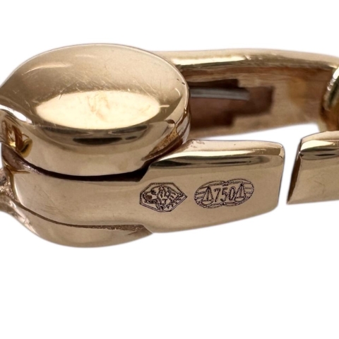 【GUCCI/グッチ】 ロゴプレート ピンクサファイア ネックレス K18PGピンクゴールド 18金 7.1g 38・40・42cm レディース【中古】【真子質店】【GD】【IIxx】