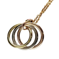【CARTIER/カルティエ】 ベビートリニティ ピンクサファイア ネックレス K18ゴールド 18金/YG/WG/PG 3.0g 40cm レディース【中古】【真子質店】【GD】【IMaSK】