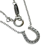 【TIFFANY&Co./ティファニー】 馬蹄/ホースシュー ダイヤモンド ネックレス K18WGホワイトゴールド 18金 2.0g 41cm レディース【中古】【真子質店】【GD】【KTY】