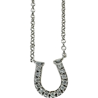 【TIFFANY&Co./ティファニー】 馬蹄/ホースシュー ダイヤモンド ネックレス K18WGホワイトゴールド 18金 2.0g 41cm レディース【中古】【真子質店】【GD】【KTY】