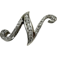 【YUKIZAKI/ゆきざき】Nモチーフ ダイヤモンド 0.38ct ペンダントトップ NOMBRE/ノンブル K18WGホワイトゴールド 18金 3.7g レディース【中古】【真子質店】【GD】【YYx】