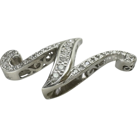 【YUKIZAKI/ゆきざき】Nモチーフ ダイヤモンド 0.38ct ペンダントトップ NOMBRE/ノンブル K18WGホワイトゴールド 18金 3.7g レディース【中古】【真子質店】【GD】【YYx】