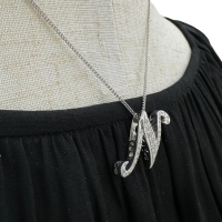 【YUKIZAKI/ゆきざき】Nモチーフ ダイヤモンド 0.38ct ペンダントトップ NOMBRE/ノンブル K18WGホワイトゴールド 18金 3.7g レディース【中古】【真子質店】【GD】【YYx】