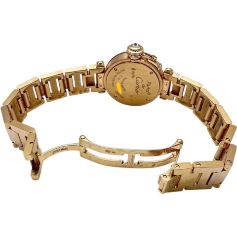 【CARTIER/カルティエ】 ミスパシャ WJ124013 ダイヤベゼル 保証書/ギャラ付 腕時計 K18PGピンクゴールド クオーツ シルバー文字盤/ピンクゴールドベルト レディース【中古】【真子質店】【BL】【IKKMaT】