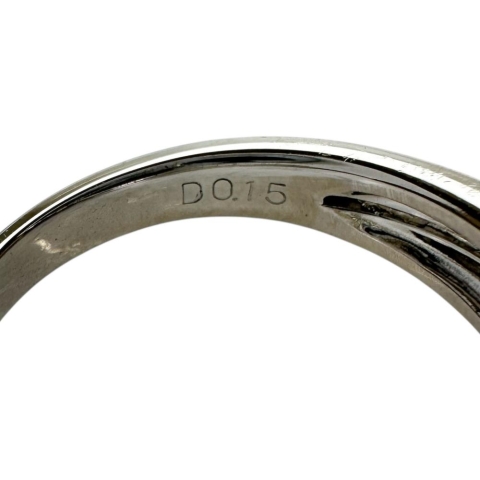 16号 ファンシーライトピンクダイヤモンド（FLP-SI2） 0.112ct ダイヤモンド 0.15ct リング・指輪 Pt900プラチナ 7.2g レディース【中古】【真子質店】【NN】【SKS】