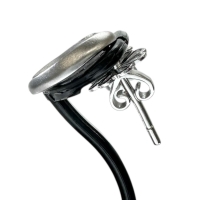 サークル ダイヤモンド ピアス K18WGホワイトゴールド 18金 3.5g レディース【中古】【真子質店】【NN】【YIY】