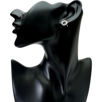 サークル ダイヤモンド ピアス K18WGホワイトゴールド 18金 3.5g レディース【中古】【真子質店】【NN】【YIY】