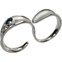 8号 ダブルリング アレキサンドライト 計0.34ct リング・指輪 K18WGホワイトゴールド 18金 8.1g レディース【中古】【真子質店】【NN】【IMoDx】