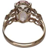 14号 モルガナイト 5.16ct ダイヤモンド 0.13ct リング・指輪 K18PGピンクゴールド 18金 4.6g レディース【中古】【真子質店】【NN】【MiMaY】