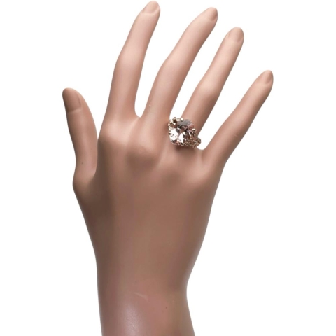 14号 モルガナイト 5.16ct ダイヤモンド 0.13ct リング・指輪 K18PGピンクゴールド 18金 4.6g レディース【中古】【真子質店】【NN】【MiMaY】