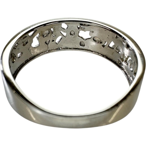 14号 七福神 ダイヤモンド 0.01ct リング・指輪 Pt950プラチナ 5.1g レディース【中古】【真子質店】【NN】【DDx】