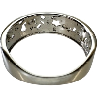 14号 七福神 ダイヤモンド 0.01ct リング・指輪 Pt950プラチナ 5.1g レディース【中古】【真子質店】【NN】【DDx】