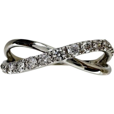 12号 ダイヤモンド（ハート＆キューピット） 0.20ct リング・指輪 Pt950プラチナ 2.1g レディース【中古】【真子質店】【NN】【TMiY】