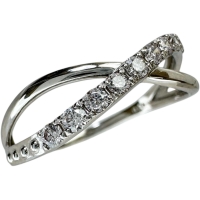 12号 ダイヤモンド(ハート&キューピット) 0.20ct リング・指輪 Pt950プラチナ 2.1g レディース【中古】【真子質店】【NN】【TMiY】