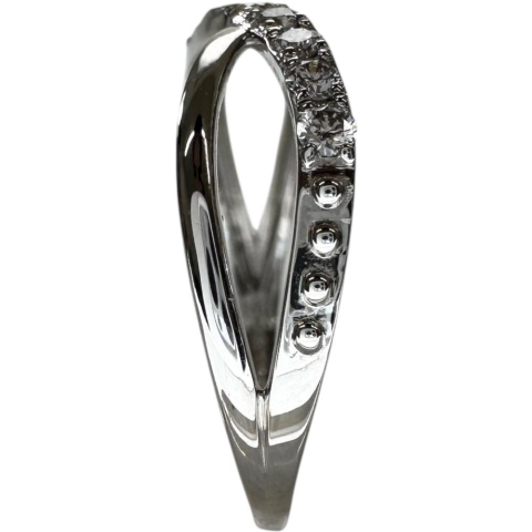 12号 ダイヤモンド（ハート＆キューピット） 0.20ct リング・指輪 Pt950プラチナ 2.1g レディース【中古】【真子質店】【NN】【TMiY】