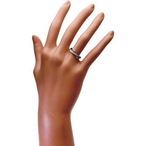 12号 ダイヤモンド（ハート＆キューピット） 0.20ct リング・指輪 Pt950プラチナ 2.1g レディース【中古】【真子質店】【NN】【TMiY】