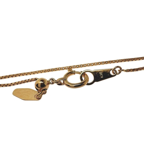 パパラチャサファイア 0.21ct ダイヤモンド 計0.20ct ネックレス K18PGピンクゴールド 18金 3.7g 50cm レディース【中古】【真子質店】【NN】【KKx】