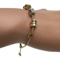 【BVLGARI/ブルガリ】 ブレスレット B-ZERO1 エレメント K18YGイエローゴールド 18金//WG/PG/スリーカラー 8.8g 18cm レディース【中古】【真子質店】【BL】【TIDMo】