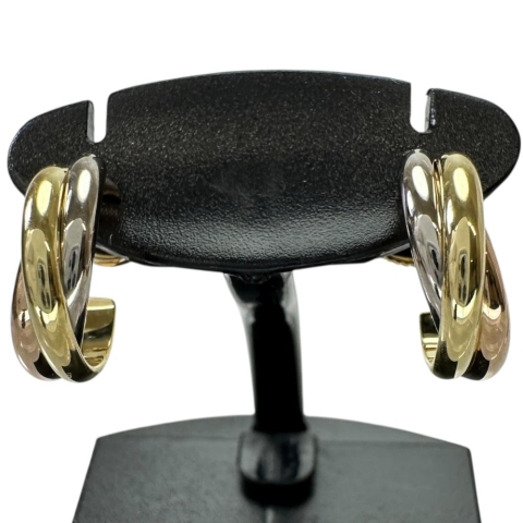 【CARTIER/カルティエ】 ピアス トリニティ K18ゴールド 18金/YG/WG/PG 4.3g レディース【中古】【真子質店】【BL】【TxYMi】