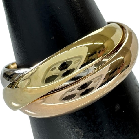 11号【CARTIER/カルティエ】 リング・指輪 トリニティ クラシック K18YGイエローゴールド 18金/WG/PG 7.2g 51（シリアルなし） レディース【中古】【真子質店】【GD】【ITMaT】