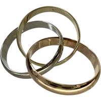 11号【CARTIER/カルティエ】 リング・指輪 トリニティ クラシック K18YGイエローゴールド 18金/WG/PG 7.2g 51(シリアルなし) レディース【中古】【真子質店】【GD】【ITMaT】