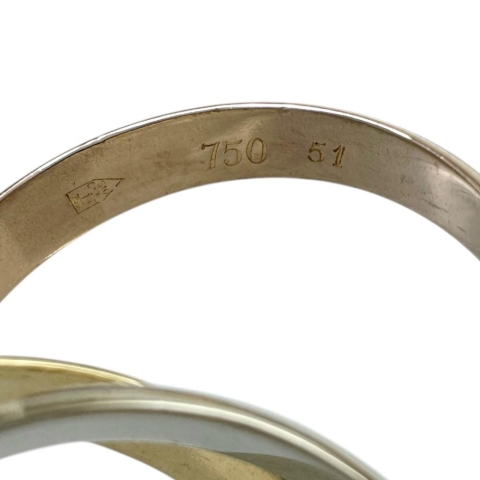 11号【CARTIER/カルティエ】 リング・指輪 トリニティ クラシック K18YGイエローゴールド 18金/WG/PG 7.2g 51（シリアルなし） レディース【中古】【真子質店】【GD】【ITMaT】