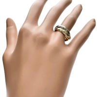11号【CARTIER/カルティエ】 リング・指輪 トリニティ クラシック K18YGイエローゴールド 18金/WG/PG 7.2g 51(シリアルなし) レディース【中古】【真子質店】【GD】【ITMaT】