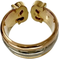 11号【CARTIER/カルティエ】 ダイヤモンド リング・指輪 2Cリング K18ゴールド 18金/YG/WG/PG 7.9g 51 レディース【中古】【真子質店】【GD】【IMiKx】