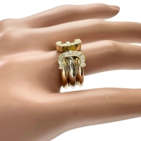 11号【CARTIER/カルティエ】 ダイヤモンド リング・指輪 2Cリング K18ゴールド 18金/YG/WG/PG 7.9g 51 レディース【中古】【真子質店】【GD】【IMiKx】