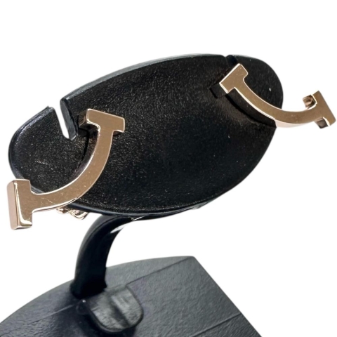 【TIFFANY&Co./ティファニー】 Tスマイル　ミニ ピアス K18PGピンクゴールド 18金 1.6g レディース【中古】【真子質店】【GD】【SIMa】