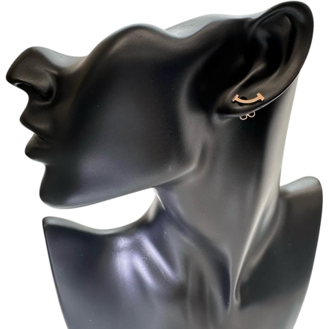 【TIFFANY&Co./ティファニー】 Tスマイル　ミニ ピアス K18PGピンクゴールド 18金 1.6g レディース【中古】【真子質店】【GD】【SIMa】