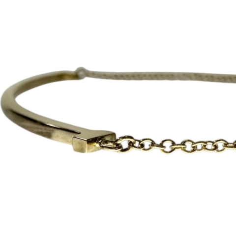 【TIFFANY&Co./ティファニー】 Tスマイル スモール ネックレス K18ゴールド 18金 2.9g 40.5/45.5cm レディース【中古】【真子質店】【GD】【SxT】