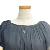 【TIFFANY&Co./ティファニー】 Tトゥ サークル ターコイズ ネックレス K18WGホワイトゴールド 18金 3.5g 40/45cmcm レディース【中古】【真子質店】【GD】【IDMax】