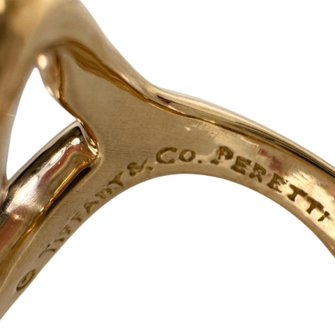 12号【TIFFANY&Co./ティファニー】 オープンハート ペレッティ リング・指輪 K18ゴールド 18金 9.3g レディース【中古】【真子質店】【GD】【IMoYT】