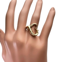 12号【TIFFANY&Co./ティファニー】 オープンハート ペレッティ リング・指輪 K18ゴールド 18金 9.3g レディース【中古】【真子質店】【GD】【IMoYT】