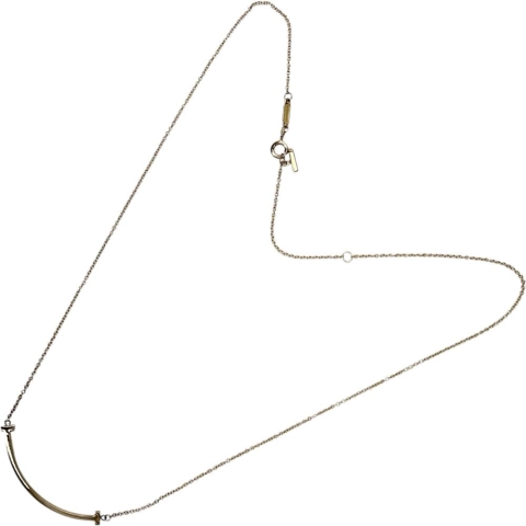 【TIFFANY&Co./ティファニー】 Tスマイル　スモール ネックレス K18ゴールド 18金 3.0g 40.5/45.5cm レディース【中古】【真子質店】【GD】【SxT】