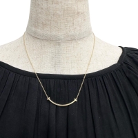 【TIFFANY&Co./ティファニー】 Tスマイル　スモール ネックレス K18ゴールド 18金 3.0g 40.5/45.5cm レディース【中古】【真子質店】【GD】【SxT】