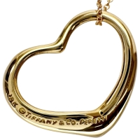 【TIFFANY&Co./ティファニー】 オープンハート ペレッティ ネックレス K18ゴールド 18金 5.2g 40cm レディース【中古】【真子質店】【GD】【STD】