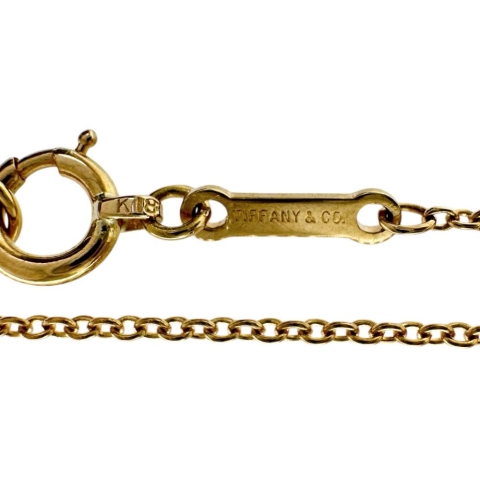 【TIFFANY&Co./ティファニー】 オープンハート　ペレッティ ネックレス K18ゴールド 18金 5.2g 40cm レディース【中古】【真子質店】【GD】【STD】