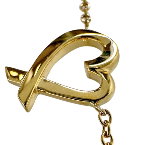 【TIFFANY&Co./ティファニー】 ネックレス ラヴィングハート パロマピカソ K18ゴールド 18金 2.4g 41・46.5cm レディース【中古】【真子質店】【GD】【DMiD】