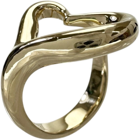 10号【TIFFANY&Co./ティファニー】 リング・指輪 オープンハート ペレッティ K18ゴールド 18金 8.5g レディース【中古】【真子質店】【GD】【IDMoT】"""