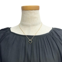 【Van Cleef & Arpels/ヴァンクリーフ&アーペル】 アルハンブラ オニキス ネックレス K18ゴールド 18金 5.1g 38/42cm レディース【中古】【真子質店】【GD】【MaxMix】