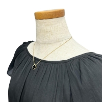 【Van Cleef & Arpels/ヴァンクリーフ&アーペル】 アルハンブラ オニキス ネックレス K18ゴールド 18金 5.1g 38/42cm レディース【中古】【真子質店】【GD】【MaxMix】