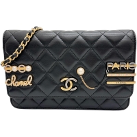 【CHANEL/シャネル】 ココクリップ チェーンウォレット AP2508 ショルダーバッグ ラムスキン/レザー ブラック レディース【中古】【真子質店】【BL】【MaMoxx】