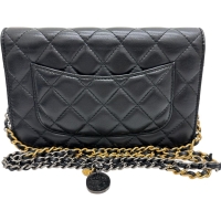 【CHANEL/シャネル】 ココクリップ チェーンウォレット AP2508 ショルダーバッグ ラムスキン/レザー ブラック レディース【中古】【真子質店】【BL】【MaMoxx】
