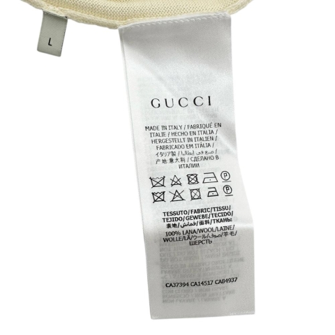 【GUCCI/グッチ】 シェリーライン ベスト ウール100％ ホワイト レディース【中古】【真子質店】【GD】【Txx】